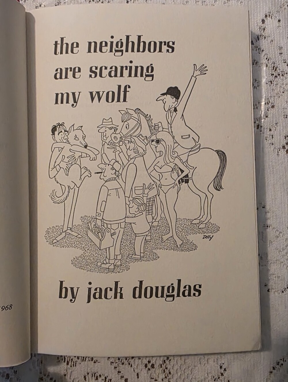 Vintage The Neighbors Are Scaring My Wolf By Jack Douglas Hardcover